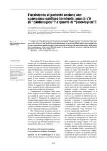 L`assistenza al paziente anziano con scompenso cardiaco terminale