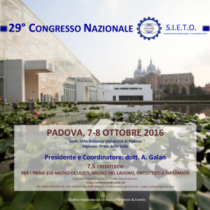 29° congresso nazionale padova, 7-8 ottobre 2016