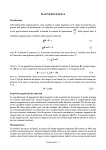 Magnetostatica - Dipartimento di Ingegneria dell`Energia elettrica e