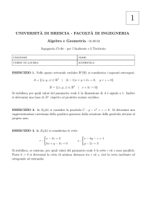 UNIVERSIT`A DI BRESCIA - FACOLT`A DI INGEGNERIA Algebra e