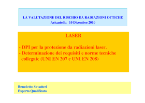 LASER - DPI per la protezione da radiazioni laser.