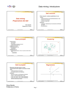 Data mining: introduzione - DataBase and Data Mining Group