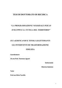 GLI ELEMENTI DEL PERMESSO DI COSTRUIRE