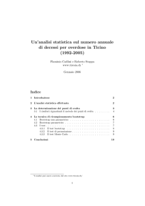 Un`analisi statistica sul numero annuale di decessi per overdose in