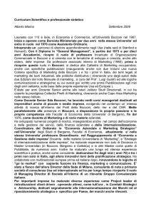 Curriculum Scientifico - Università degli studi di Bergamo