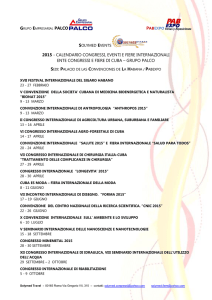 2015 - calendario congressi, eventi e fiere internazionali ente