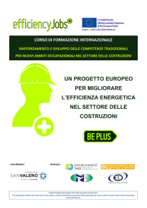 UN PROGETTO EUROPEO PER MIGLIORARE L`EFFICIENZA