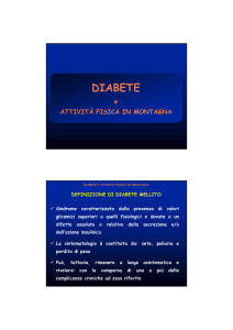 DIABETE e ATTIVITÀ FISICA IN MONTAGNA