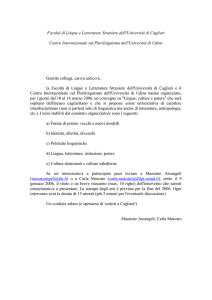 Facoltà di Lingue e Letterature Straniere dell`Università di Cagliari
