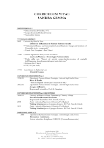 Curriculum Vitae - Dipartimento di Biotecnologie, chimica e farmacia