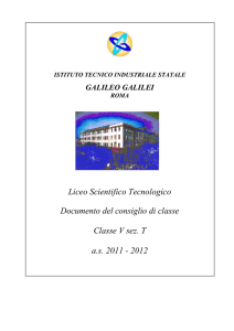 documento classe vt 2012 - Itis Galileo Galilei Roma