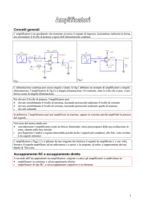 Concetti generali Accoppiamento RC e accoppiamento diretto