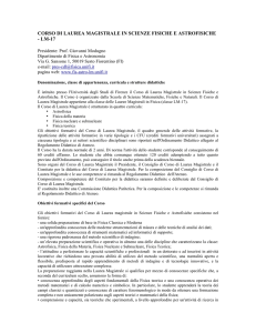 Manifesto Laurea Magistrale a.a. 2015/2016