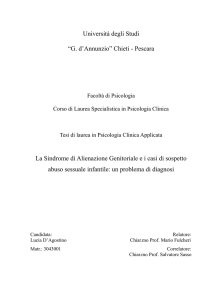 La Sindrome di Alienazione Genitoriale e i casi di