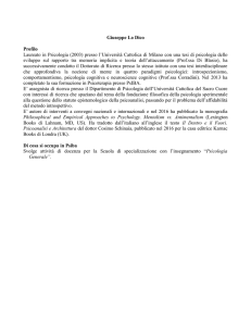 Giuseppe Lo Dico Profilo Laureato in Psicologia (2003) presso l