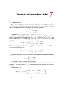 Equazioni e disequazioni con moduli 7