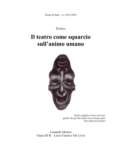 Il teatro come squarcio sulla psychè umana