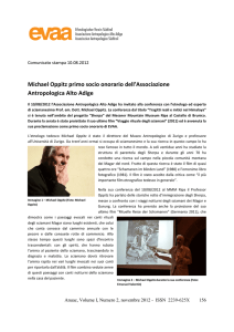 Michael Oppitz primo socio onorario dell`Associazione