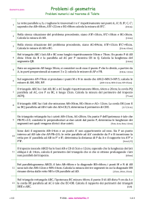 Problemi numerici sul teorema di Talete