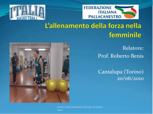 Relatore: Prof. Roberto Benis Cantalupa (Torino) 20/06/2010