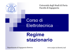 Regime stazionario - Università di Pavia