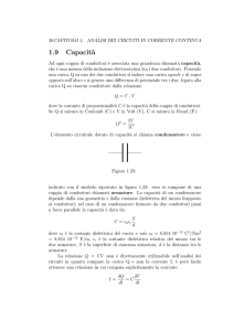 1.9 Capacit`a - Corso di Laurea Magistrale in Scienza dei Materiali