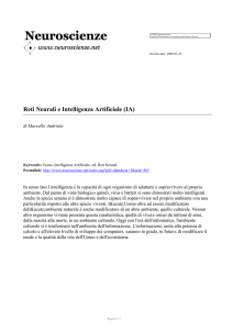 Reti Neurali e Intelligenza Artificiale (IA)