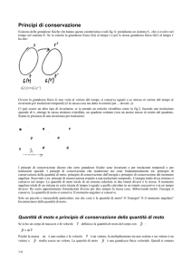 Principi di conservazione - Liceo Scientifico "LB Alberti"