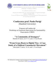 Conferenze prof. Paolo Parigi