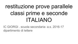restituzione prove parallele italiano2017