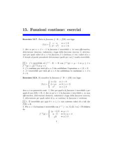 15. Funzioni continue: esercizi