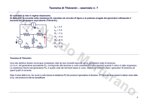 Teorema di Thévenin – esercizio n. 7 - Digilander