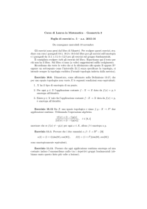 Corso di Laurea in Matematica – Geometria 2 Foglio di esercizi n. 5