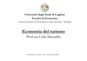Economia del turismo - Università degli Studi di Cagliari