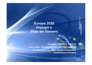 Europa 2020 Impegni e Sfide dei Governi