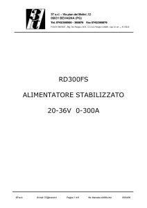 RD300FS ALIMENTATORE STABILIZZATO 20-36V 0-300A