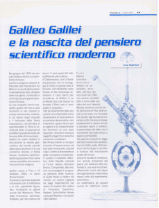 Galileo Galilei e la nascita del pensiero