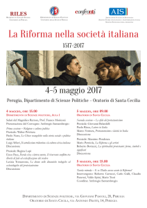 La Riforma nella società italiana - Università degli Studi di Perugia