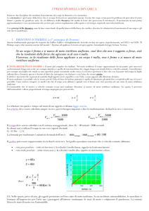I PRINCIPI DELLA DINAMICA