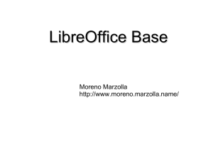 LibreOffice Base - Dott. Antonello Inglese Docente Università L