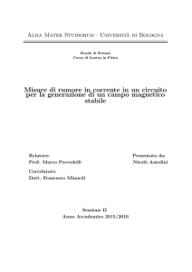 Misure di rumore in corrente in un circuito per la generazione di un