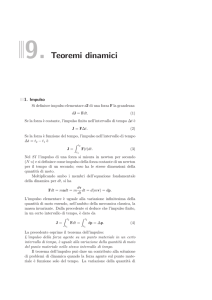 9. Teoremi dinamici