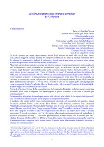 La comunicazione delle imprese alimentari di A. Mortara