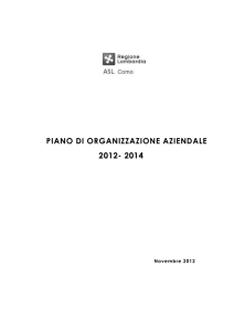 piano di organizzazione aziendale 2012- 2014