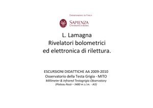 L. Lamagna Rivelatori bolometrici ed elettronica di rilettura.