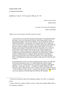 Il genio della verità - La Psicanalisi secondo Antonello Sciacchitano