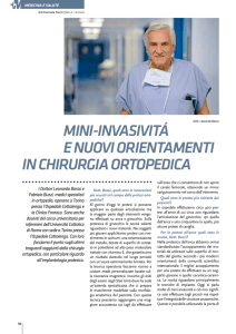 mini-invasivitá e nuovi orientamenti in chirurgia ortopedica