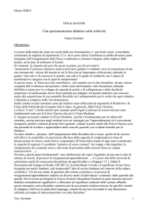 Scarica la tesi Una sperimentazione didattica