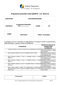 Programma Telecomunicazioni IV Inf.