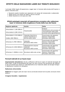 effetti delle radiazioni laser sui tessuti biologici